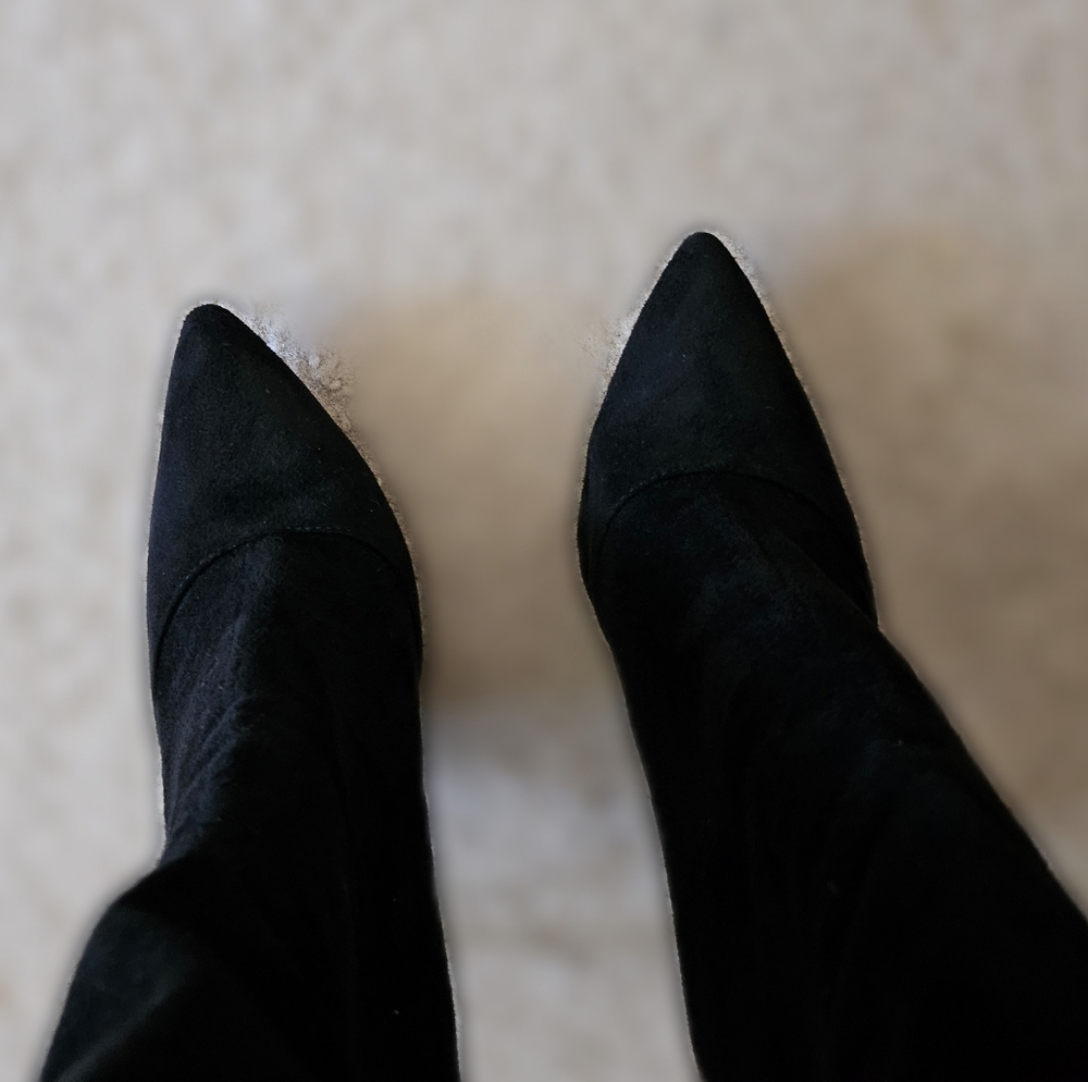 [SOLD]Fashion Nova Black Thigh High Boots - Picture 5 of 10